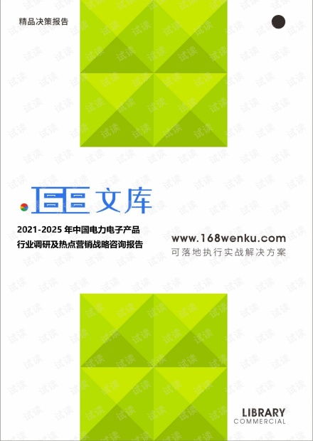 2021 2025年中国电力电子产品行业调研及热点营销战略研究报告.pdf